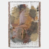 ベビーヒッポ抽象芸術絵を描(ばちゃばちゃ)跳ねる野生生物 スローブランケット (正面縦)