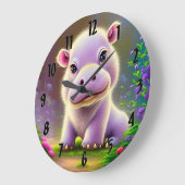 ベビーヒッポ ラージ壁時計 (傾斜)