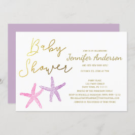 ベビーヒトガールベビーシャワー 招待状