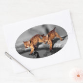 ベビーヒョウ 楕円形シール (封筒)