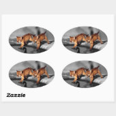 ベビーヒョウ 楕円形シール (シート)