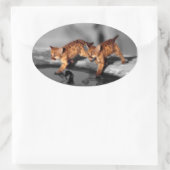 ベビーヒョウ 楕円形シール (バッグ)