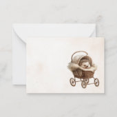 ベビービクトリアンヘッジホッグおむつラッフル ノートカード (裏面)