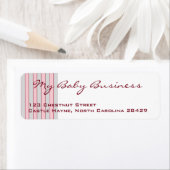 ベビービジネスグレー&ピンク差出人住所ラベル ラベル (インサイチュ)
