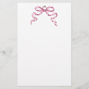 ベビービジネス用ピンクの弓の文具 便箋