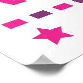 ベビービジュアルアルファベットピンクパープルabcポスター ポスター (角)