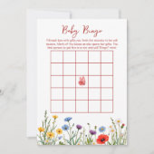 ベビービンゴと春の花ベビーシャワー シーズンカード (正面)
