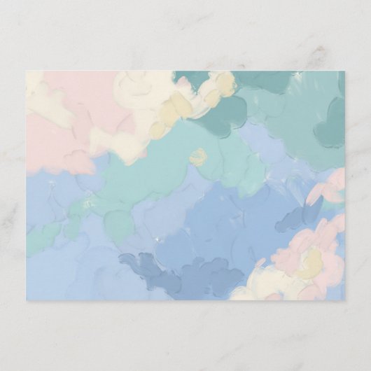 ベビービンゴクラウドナインパステルベビーシャワー エンクロージャーカード (裏面)