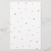 ベビービンゴ女の子の夏の赤ポップ・アートのちゃんシャワー準備 (裏面)