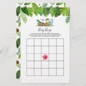 ベビービンゴ恐竜の赤ちゃんシャワーゲーム (正面/裏面)