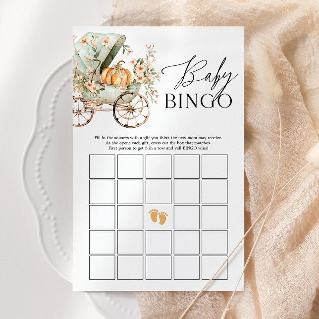 ベビービンゴ秋リトルカボチャ赤ちゃんシャワーゲーム (クリエイターアップロード済み)