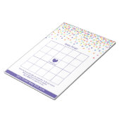 ベビービンゴ紙吹雪テーマベビシャワーゲーム ノートパッド (アングル)