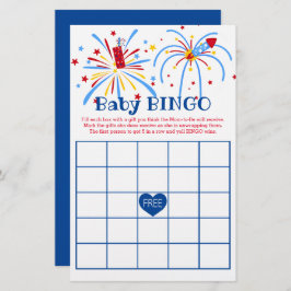 ベビービンゴ7月の愛国的な赤ちゃんシャワー4日