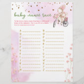 ベビービンゴ&ネームレースバニーベビーシャワーゲーム チラシ (裏面)