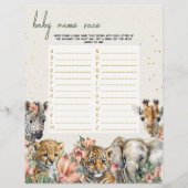 ベビービンゴ&ネームレースワイルドベビーシャワーゲーム チラシ (裏面)