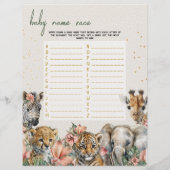 ベビービンゴ&ネームレースワイルドベビーシャワーゲーム チラシ (裏面)