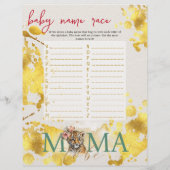 ベビービンゴ&ネームレースワイルドベビーシャワーゲーム チラシ (裏面)