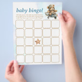 ベビービンゴ&名前レーステディベアベビーシャワーゲーム チラシ (手)