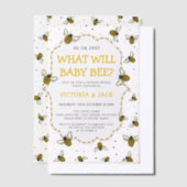 ベビービーかわいいビー柄ジェンダーが明らかにする ベラム紙招待状 (オフセット)