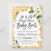 ベビービーのまわりに性別の表示 招待状 (正面)