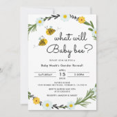 ベビービーの性別が赤ちゃんのシャワーを公開する予定 招待状 (正面)