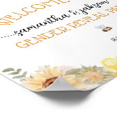 ベビービーひまわりジェンダー歓迎 ポスター (角)