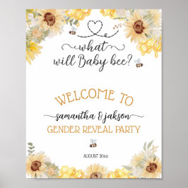 ベビービーひまわりジェンダー歓迎 ポスター