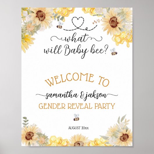 ベビービーひまわりジェンダー歓迎 ポスター (正面)