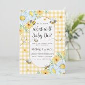 ベビービーイエローギンガムジェンダーの明らかにする 招待状 (スタンド正面)