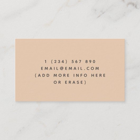 ベビービーイラストレーションベビーシッター託児テーマ 名刺 (裏面)