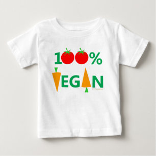 ベビービーガンのかわいい漫画ユーモアのある野菜 ベビーTシャツ