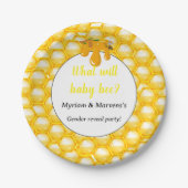 ベビービージェンダーがパーティーを明らかにする ペーパープレート (正面)