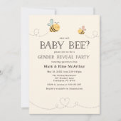 ベビービージェンダーが妊娠の黄色を明らかにする 招待状 (正面)