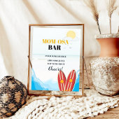 ベビービーチサーフィンボード赤ちゃんシャワーお気に入りサイン ポスター