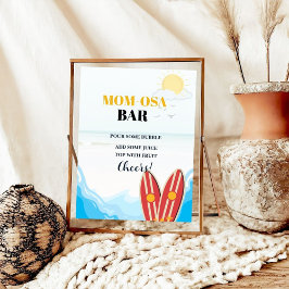 ベビービーチサーフィンボード赤ちゃんシャワーお気に入りサイン ポスター