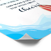 ベビービーチサーフィンボード赤ちゃんシャワーお気に入りサイン ポスター (角)