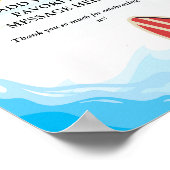 ベビービーチサーフィン搭乗ベビーシャワーお気に入りサイン ポスター (角)