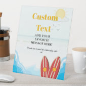 ベビービーチサーフィン搭乗ベビーシャワーお気に入りサイン 台座サイン (インサイチュ)