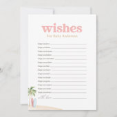 ベビービーチサーフベビーシャワーゲーム 招待状 (正面)