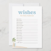 ベビービーチサーフベビーシャワーゲーム 招待状 (正面)