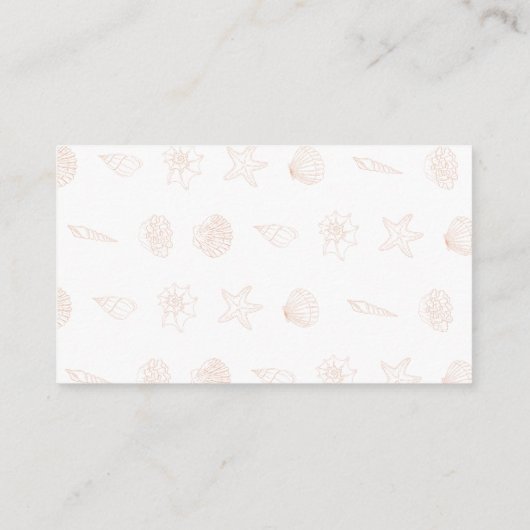 ベビービーチシーシェルベビーシャワー用の本 エンクロージャーカード (裏面)