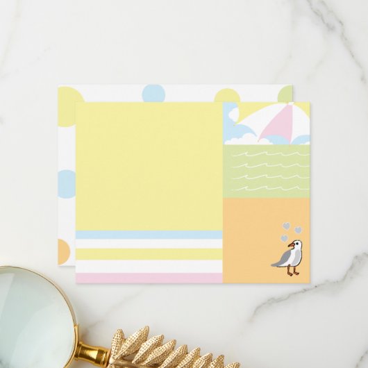 ベビービーチボールサンキューカード サンキューカード (正面/裏面インサイチュ)