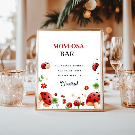 ベビービーチレディーバグ女の子の赤ちゃんシャワーお気に入りサイン ポスター