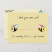 ベビービーツインボーイGirl Thank You ポストカード (正面/裏面)