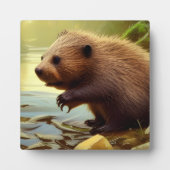 ベビービーバーワイルドライフポートレート卓上 フォトプラーク (正面)