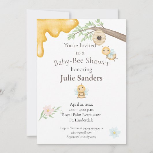 ベビービーベビーシャワー招待状 招待状 (正面)