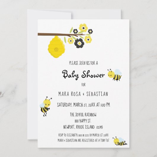 *~*ベビービーママへビーベイビーシャワー招待状 招待状 (裏面)