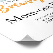 ベビービール醸造ベビーシャワーモモモザバー ポスター (角)