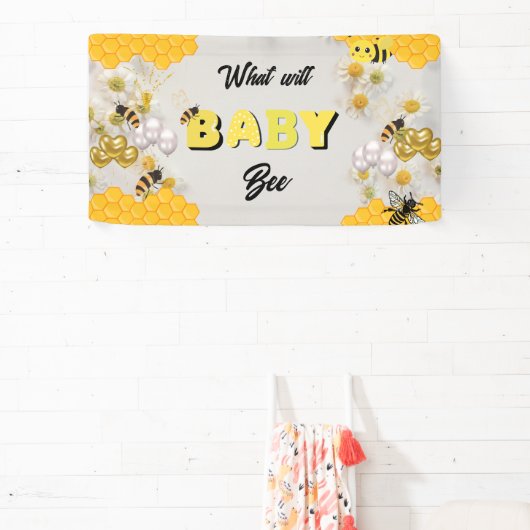 ベビービー性別がパーティービーのテーマを明らかにする 横断幕 (インサイチュ)