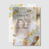 ベビービー白い花と性別が明らかにする ベラム紙招待状 (オフセット (カップル))